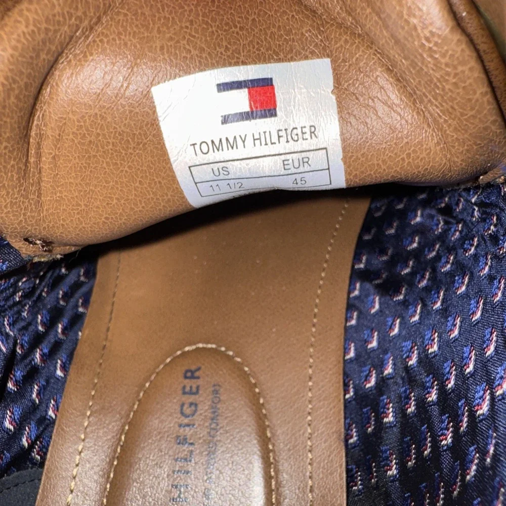 TOMMY HILFIGER Mens Brown Rawstin Cap Toe Lace-Up Dress Chukka Boots 11.5
